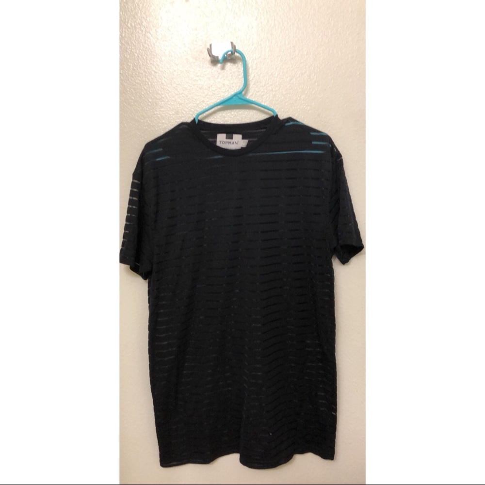 BLACK SHEER TOPMAN TEE